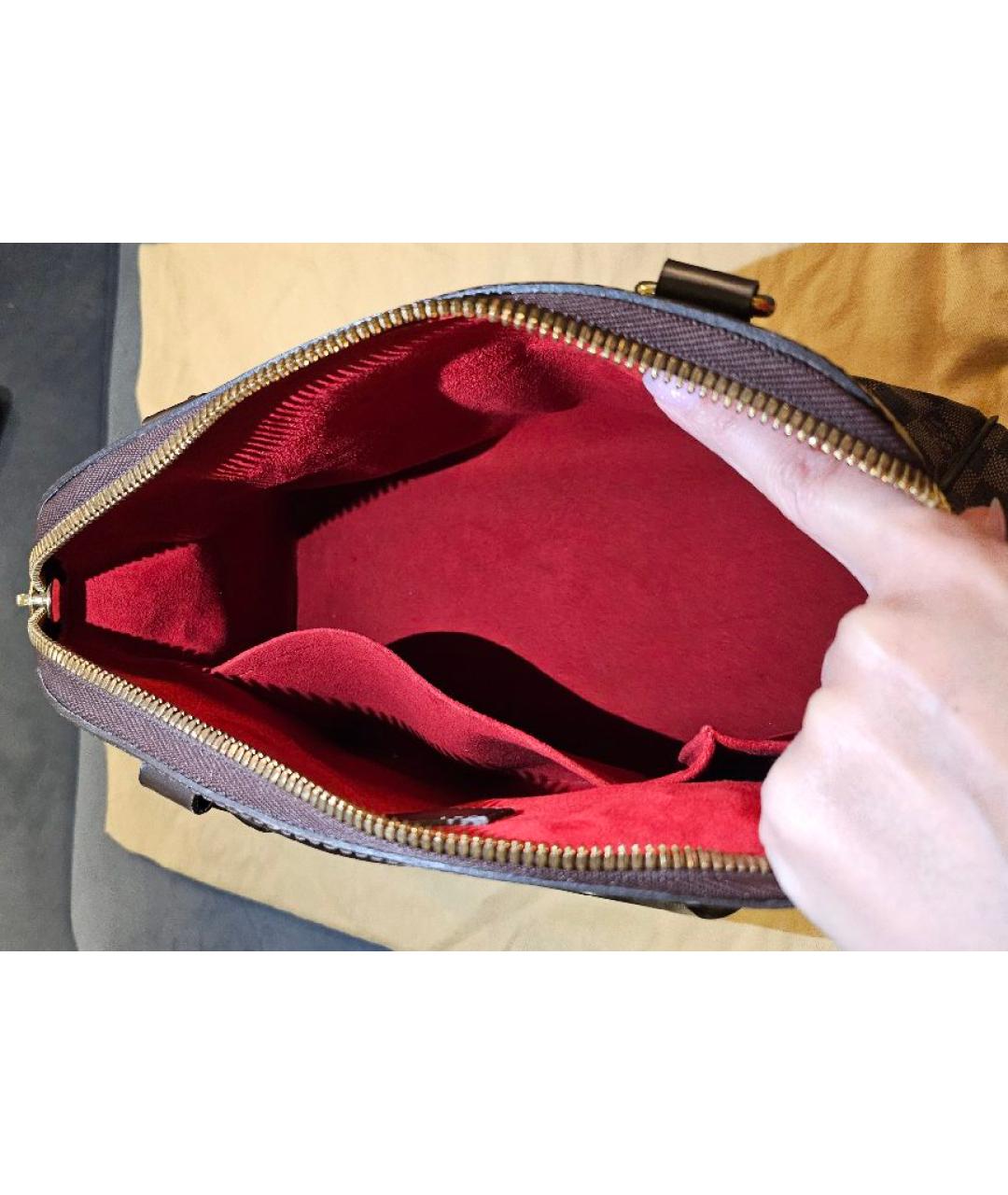 LOUIS VUITTON Коричневая сумка с короткими ручками, фото 5