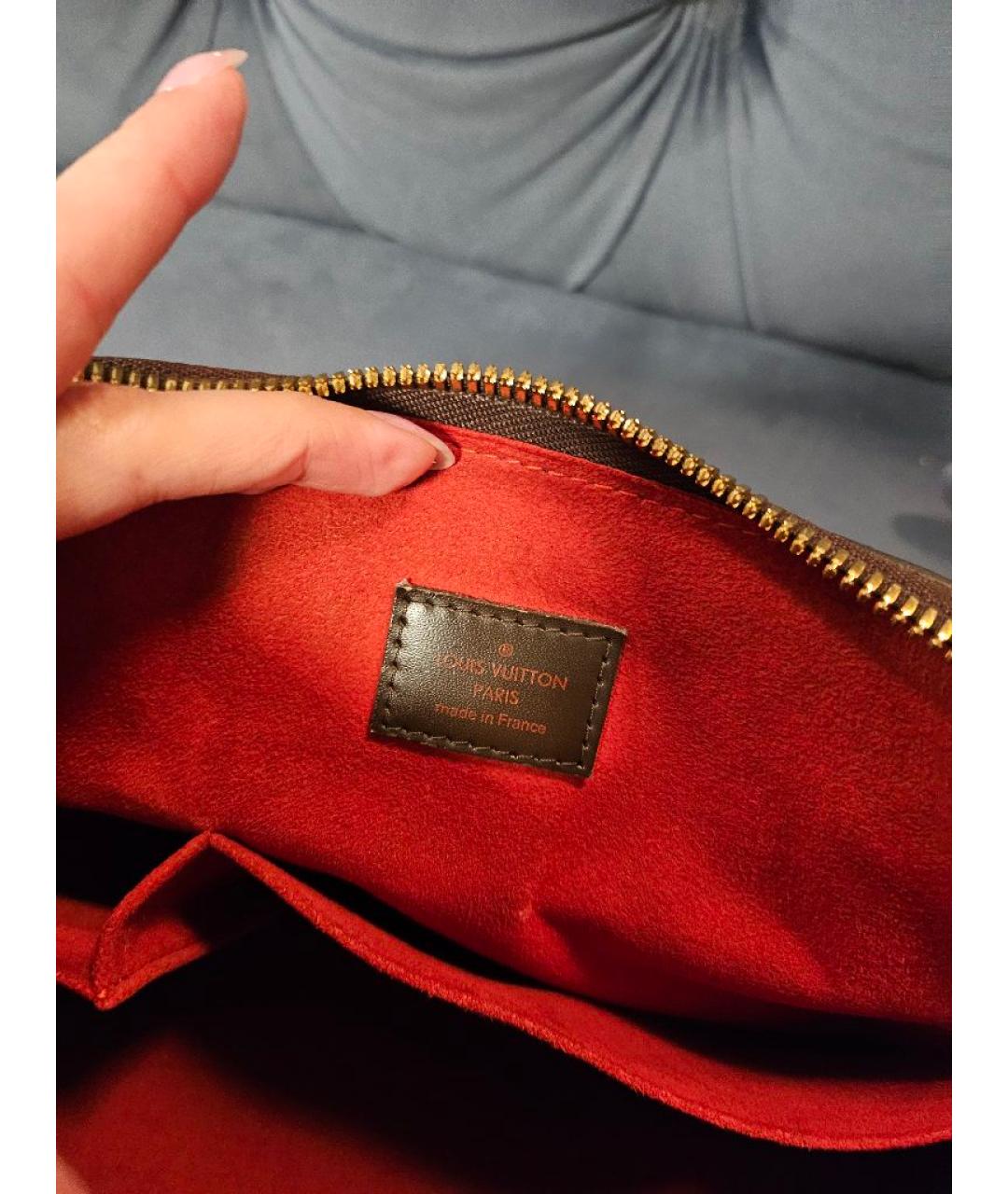 LOUIS VUITTON Коричневая сумка с короткими ручками, фото 4