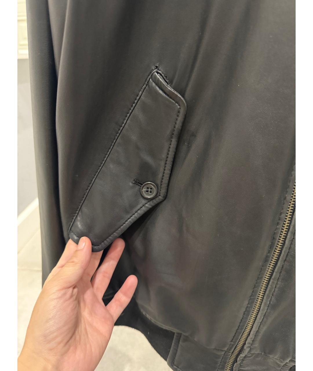 BALMAIN Черная кожаная куртка, фото 4