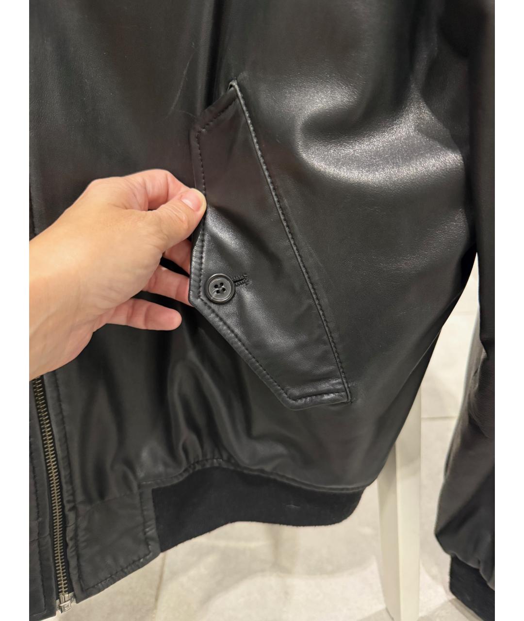 BALMAIN Черная кожаная куртка, фото 5