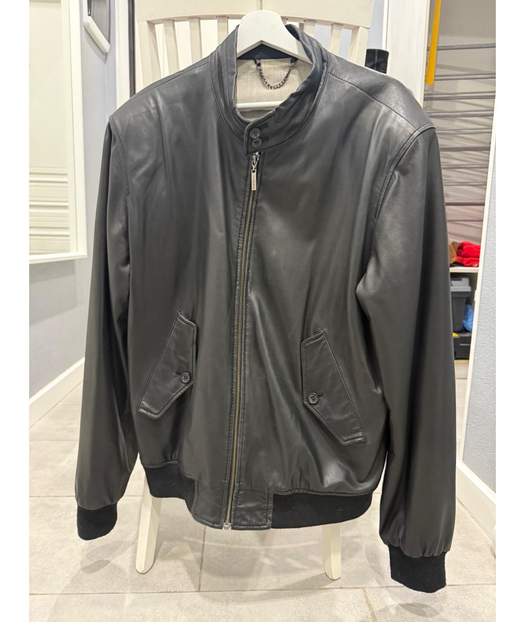 BALMAIN Черная кожаная куртка, фото 2