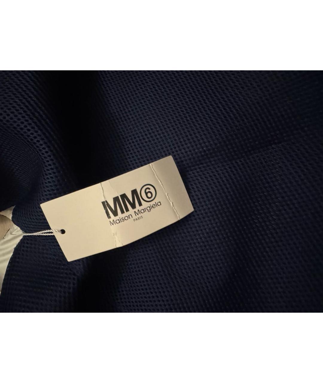 MM6 MAISON MARGIELA Темно-синяя тканевая сумка тоут, фото 5