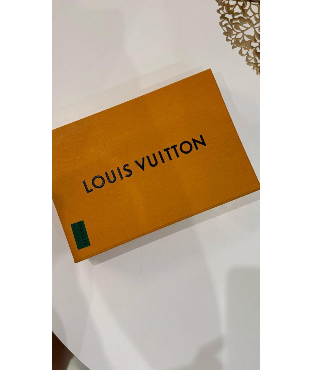 LOUIS VUITTON Золотой шерстяной платок, фото 4