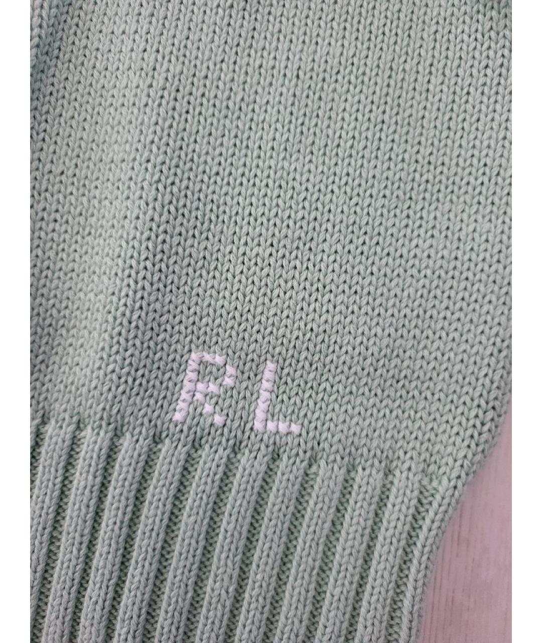 POLO RALPH LAUREN Бирюзовый хлопковый джемпер / свитер, фото 7
