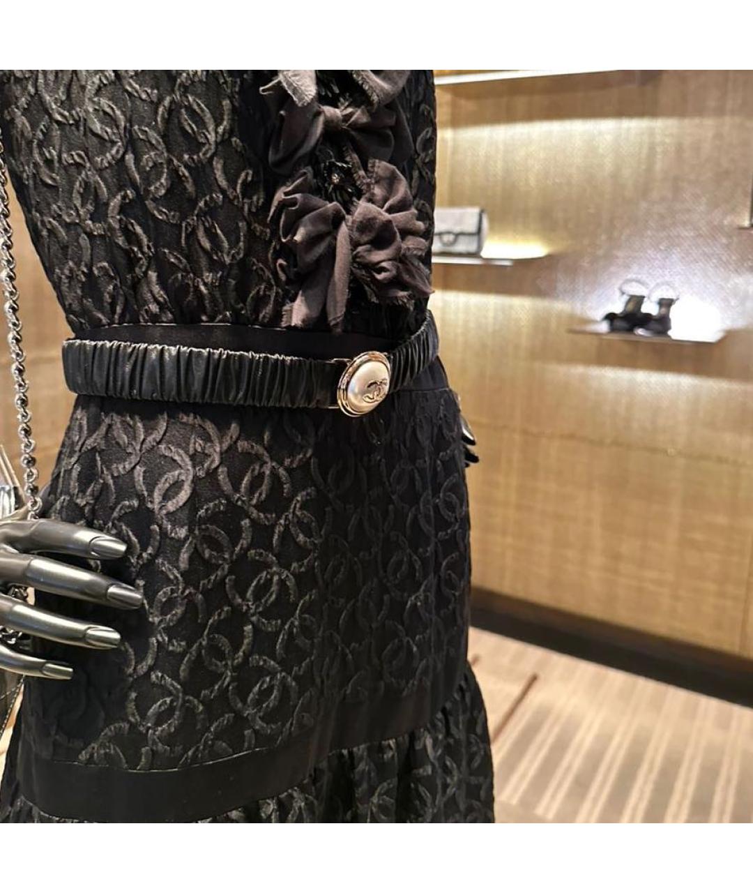 CHANEL Черный кожаный ремень, фото 4