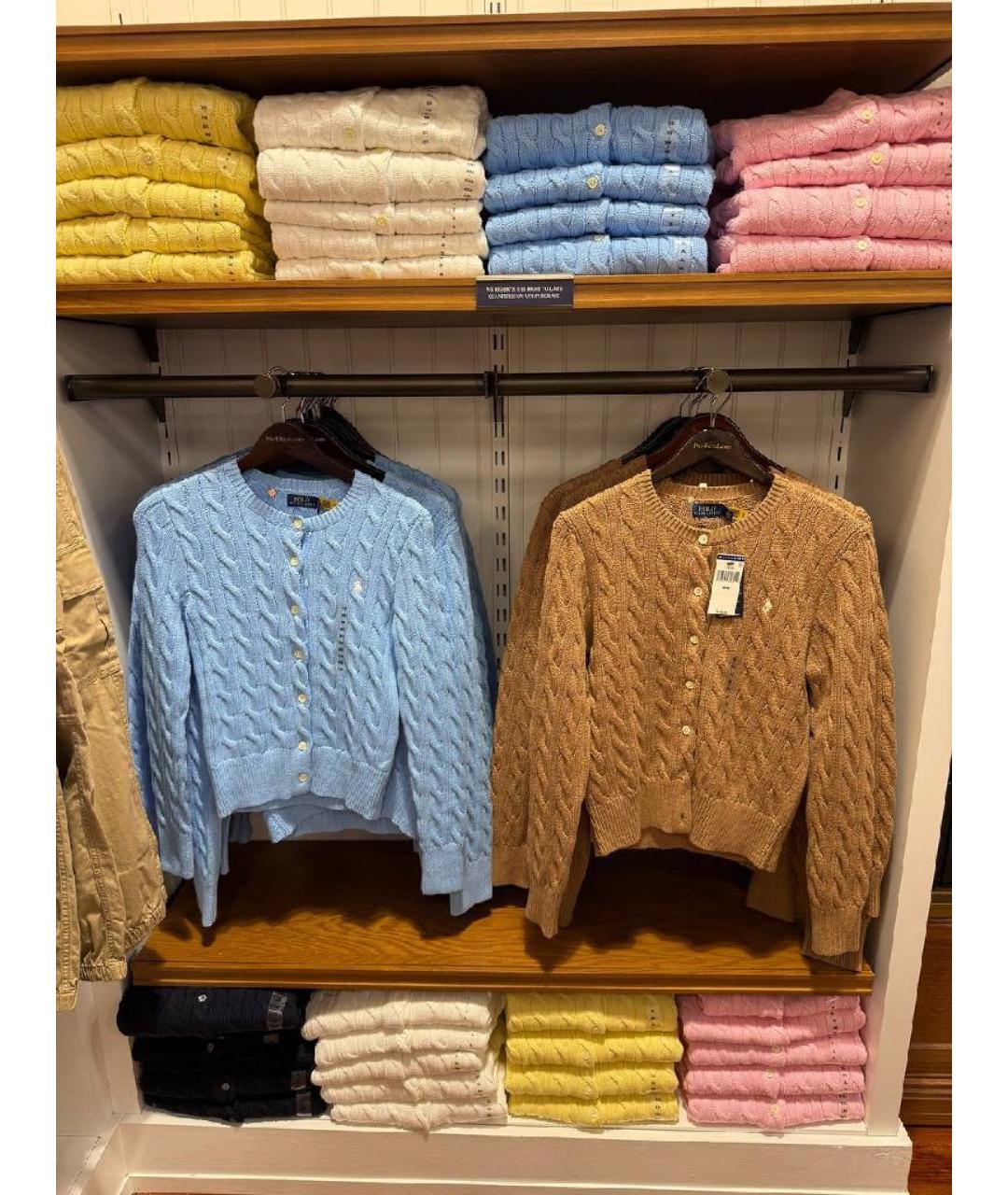 POLO RALPH LAUREN Голубой хлопковый кардиган, фото 7