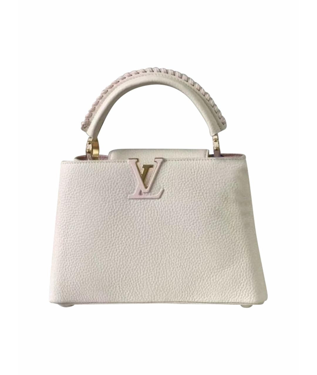 LOUIS VUITTON Бежевая кожаная сумка через плечо, фото 1