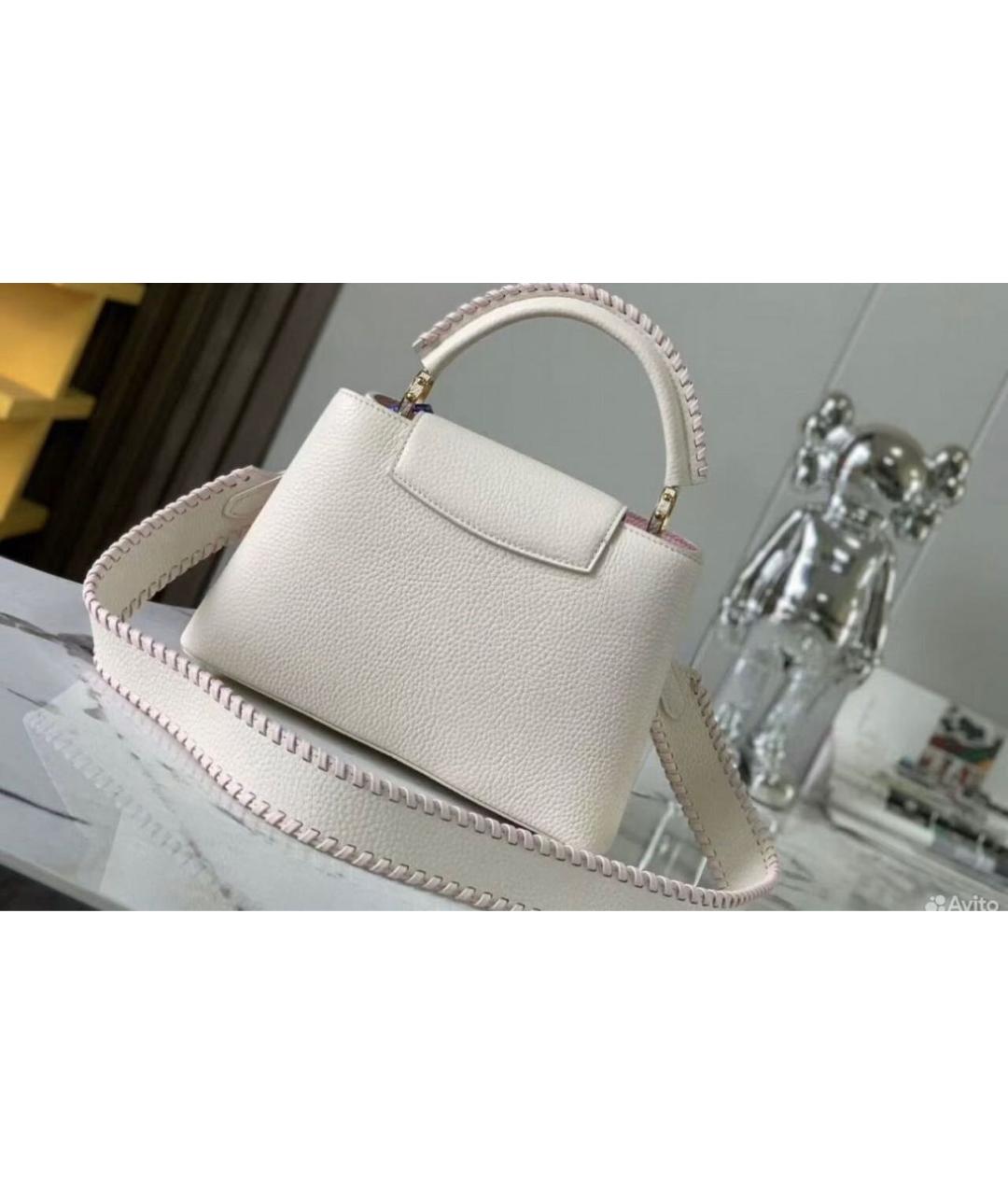 LOUIS VUITTON Бежевая кожаная сумка через плечо, фото 2