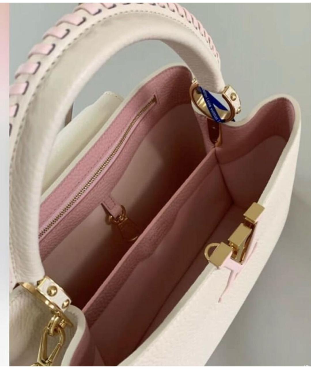 LOUIS VUITTON Бежевая кожаная сумка через плечо, фото 5