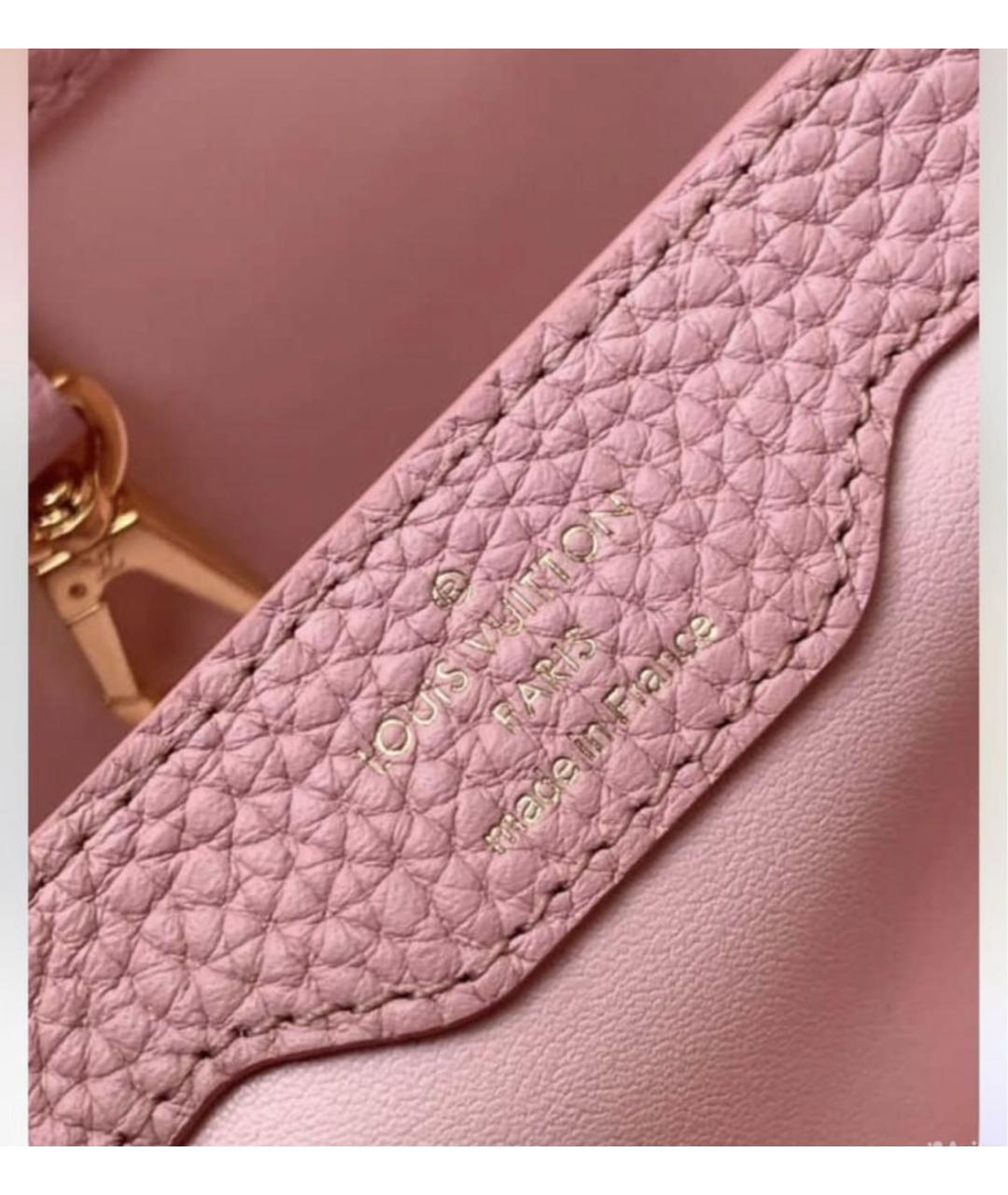 LOUIS VUITTON Бежевая кожаная сумка через плечо, фото 6