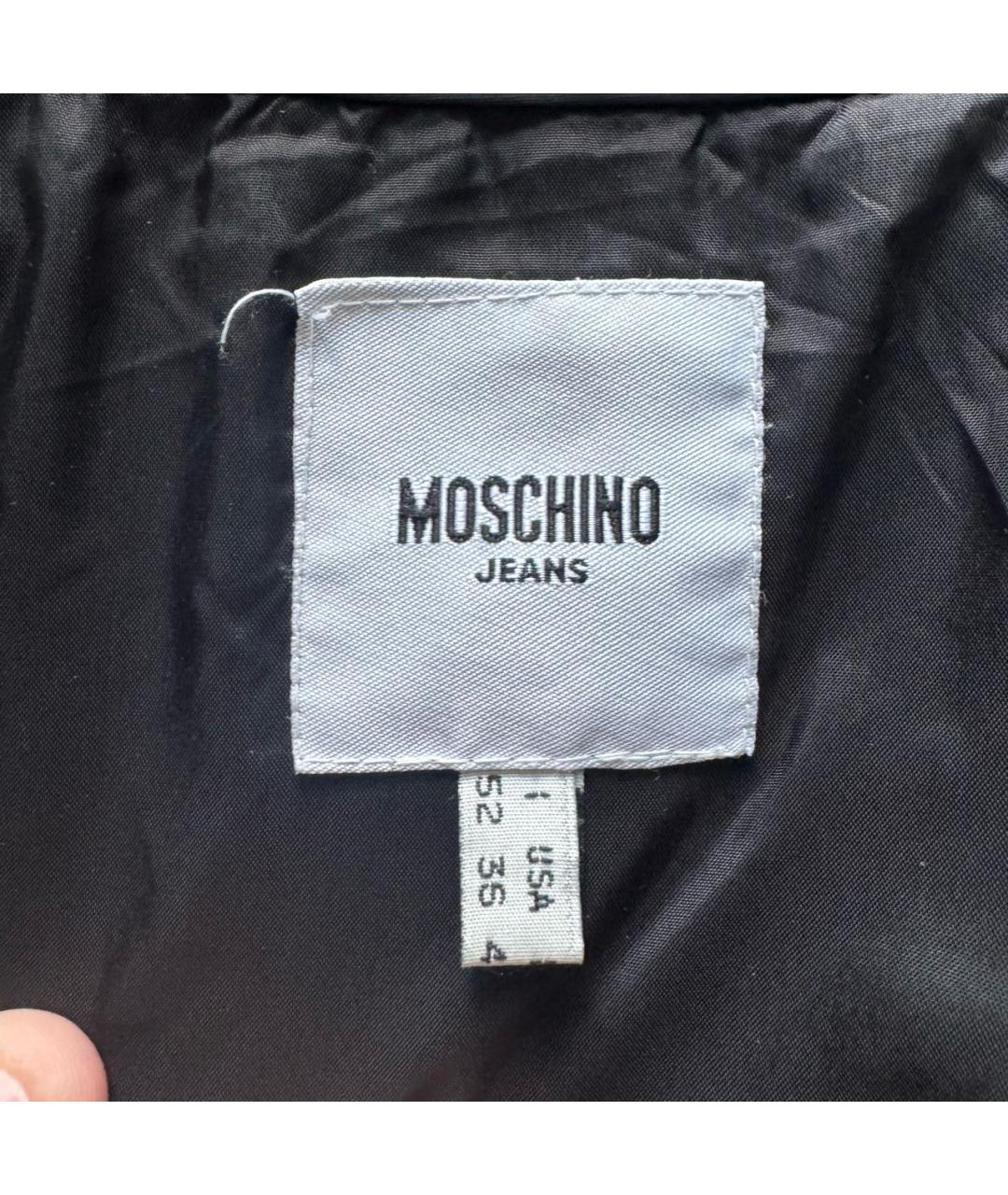 MOSCHINO Черная полиэстеровая куртка, фото 4