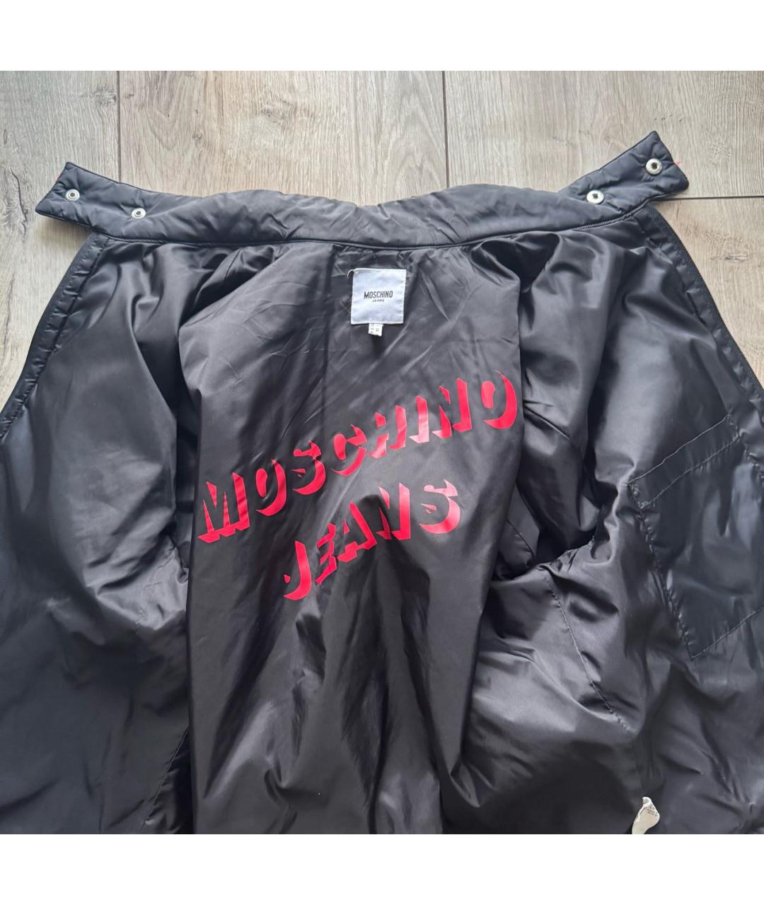 MOSCHINO Черная полиэстеровая куртка, фото 3