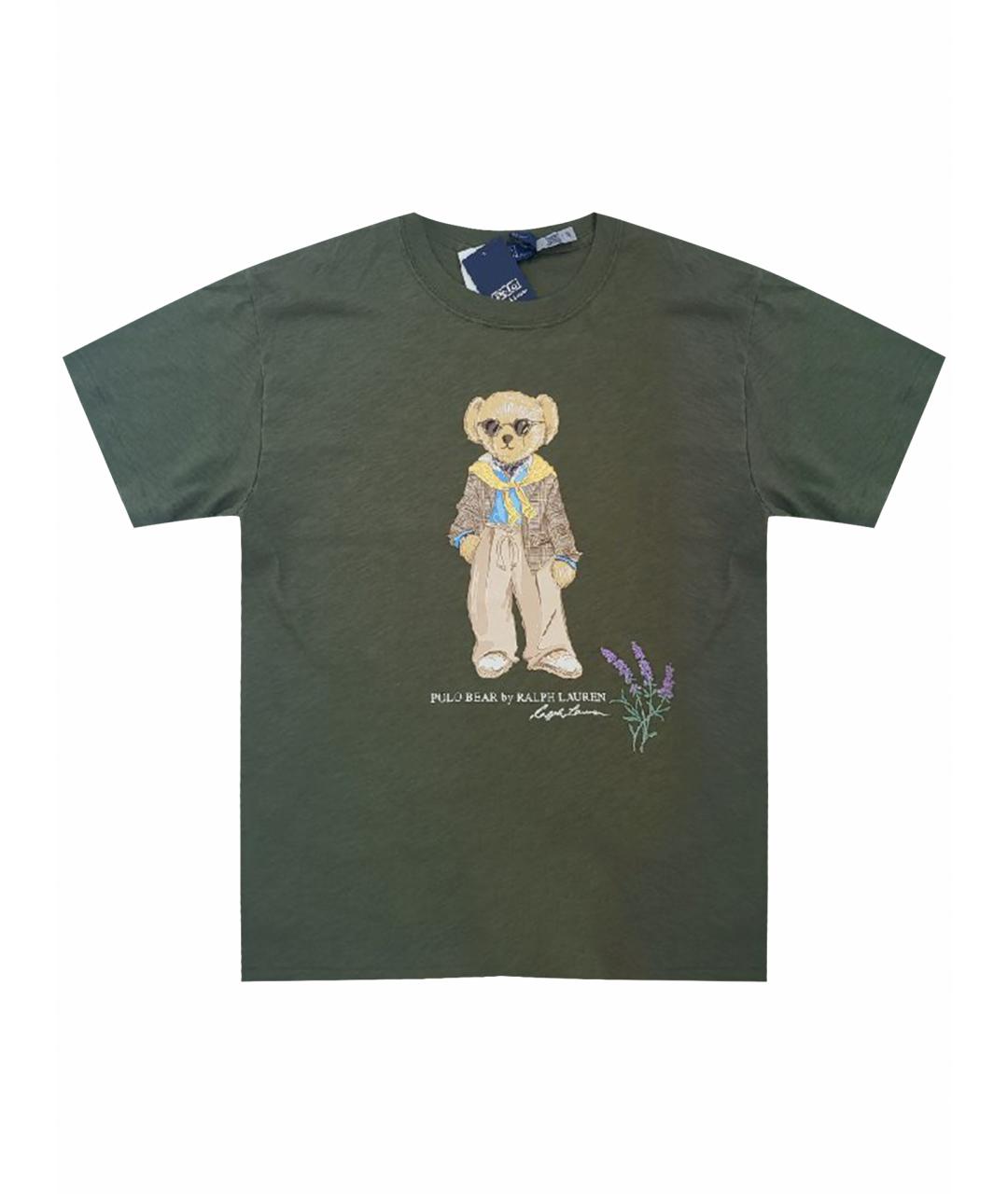 POLO RALPH LAUREN Хаки хлопковая футболка, фото 1