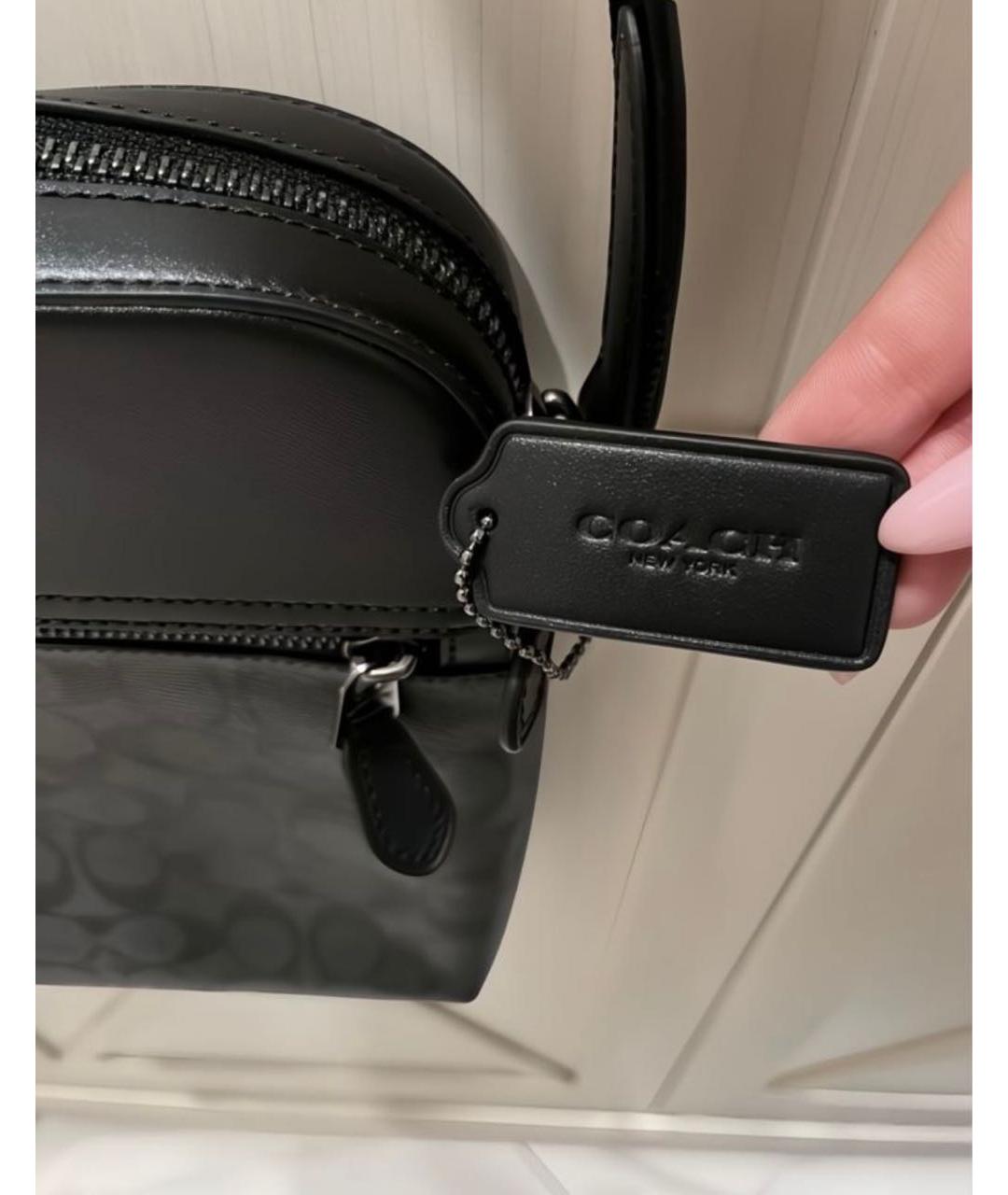 COACH Черная канва сумка на плечо, фото 3