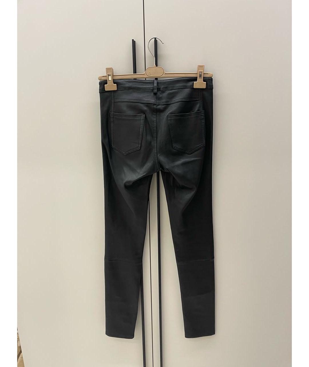ARMA Черные кожаные брюки узкие, фото 6