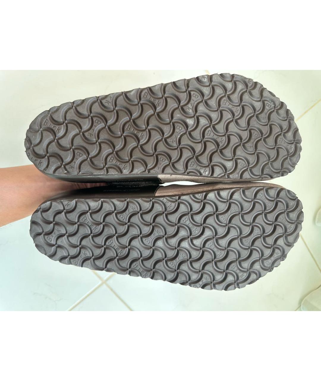 BIRKENSTOCK Бежевые кожаные лоферы, фото 5