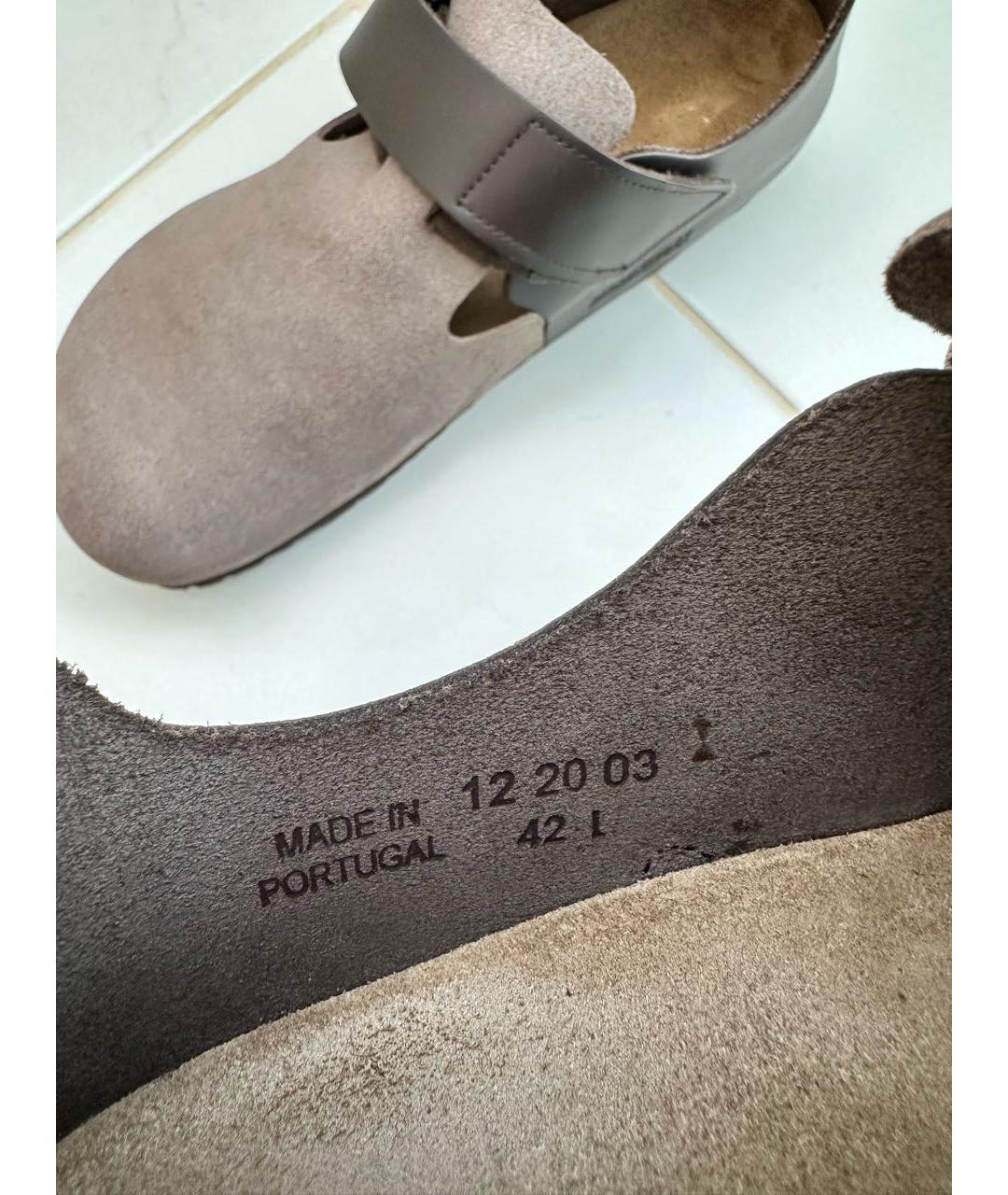 BIRKENSTOCK Бежевые кожаные лоферы, фото 4