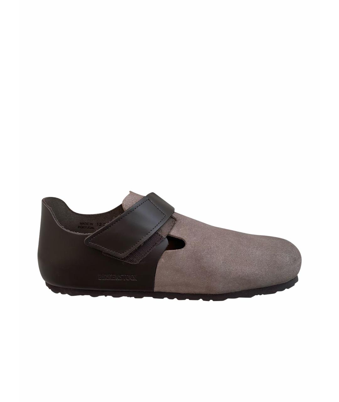 BIRKENSTOCK Бежевые кожаные лоферы, фото 1