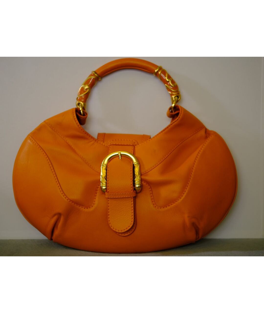 ESCADA Оранжевая кожаная сумка тоут, фото 4