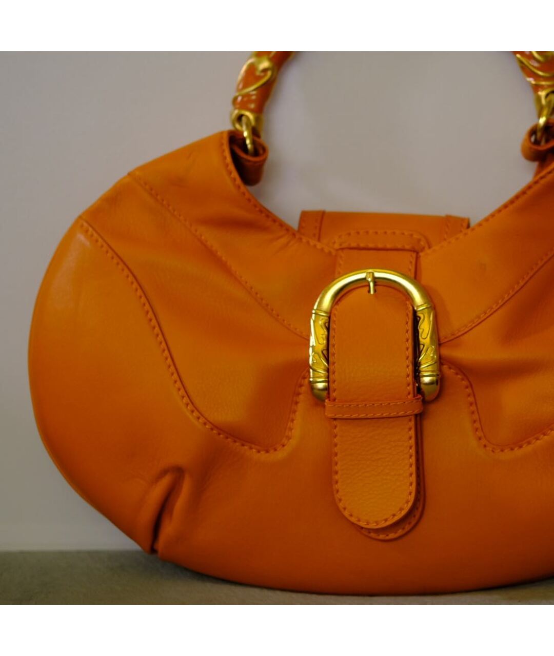 ESCADA Оранжевая кожаная сумка тоут, фото 3