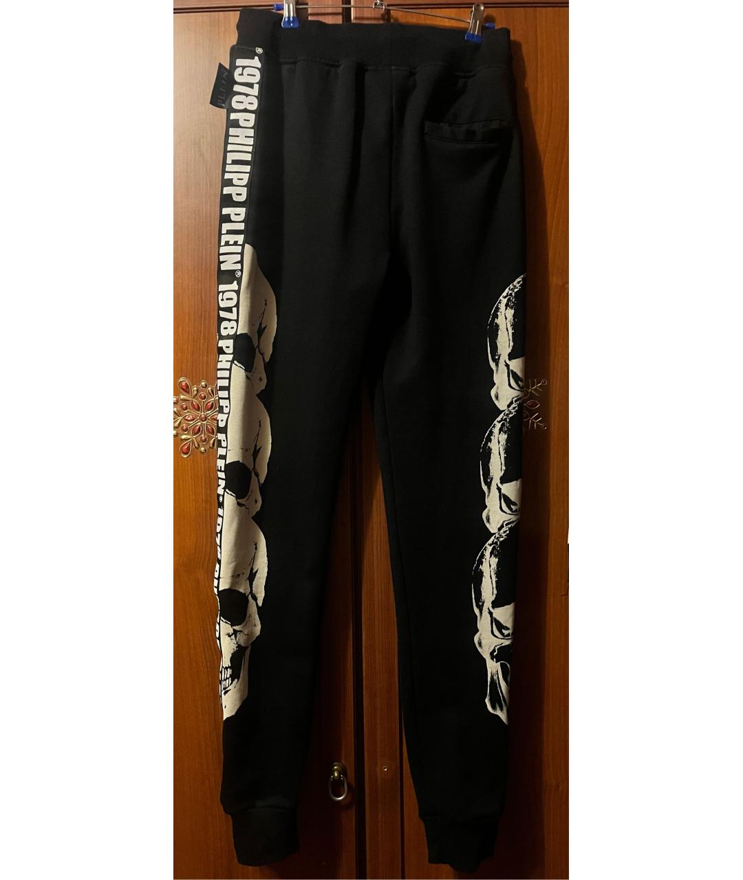 PHILIPP PLEIN Черный хлопковый спортивный костюм, фото 2
