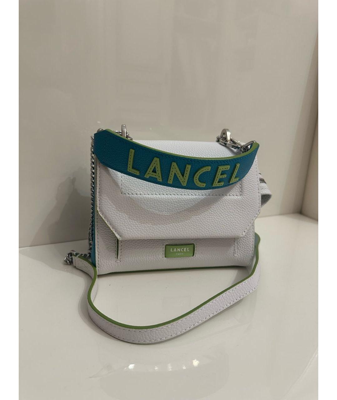 LANCEL Белая кожаная сумка тоут, фото 4