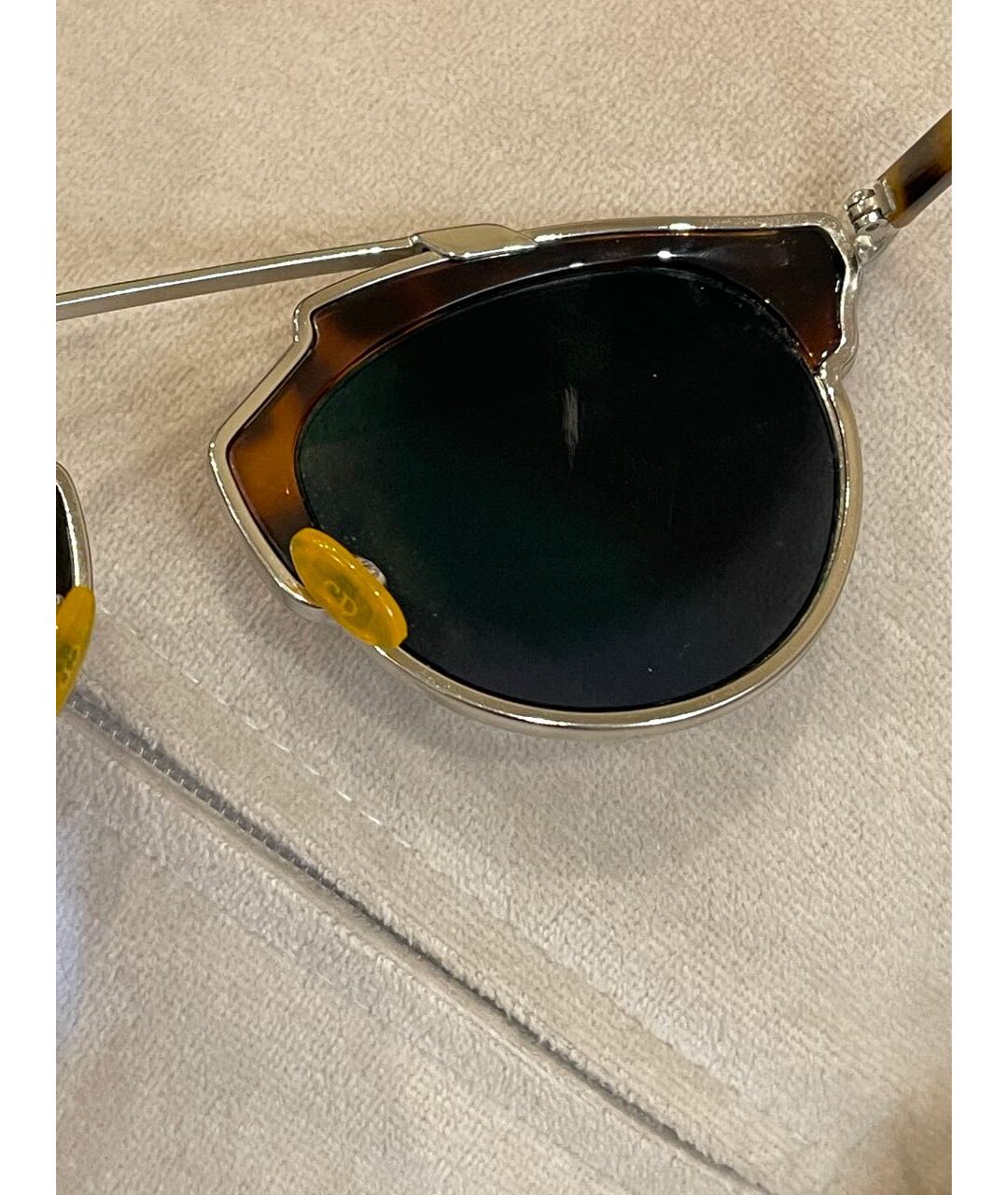 CHRISTIAN DIOR PRE-OWNED Коричневые пластиковые солнцезащитные очки, фото 5