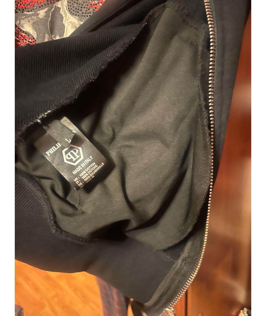 PHILIPP PLEIN Черный хлопковый спортивный костюм, фото 7