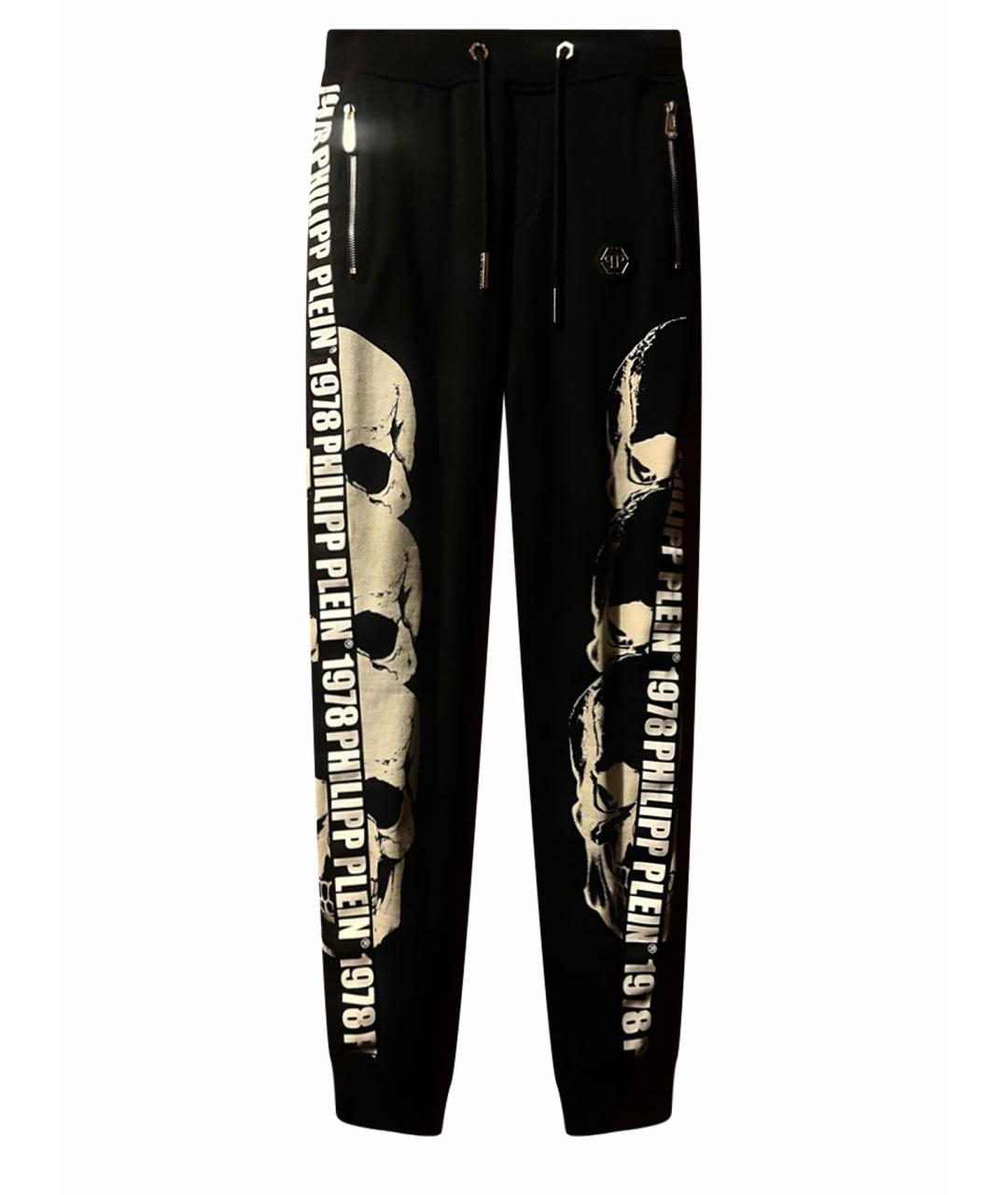 PHILIPP PLEIN Черный хлопковый спортивный костюм, фото 1