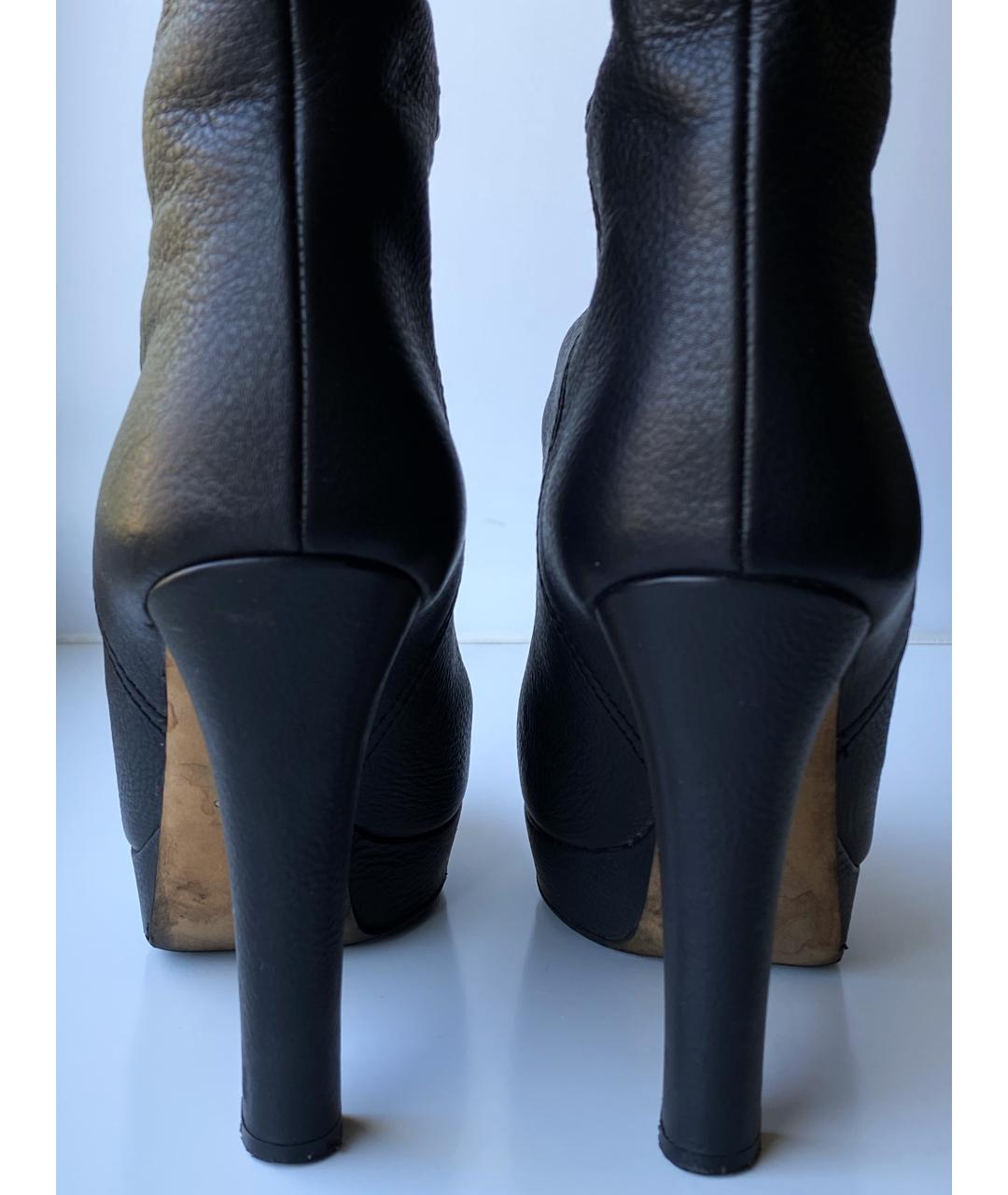 GUCCI Черные кожаные сапоги, фото 3