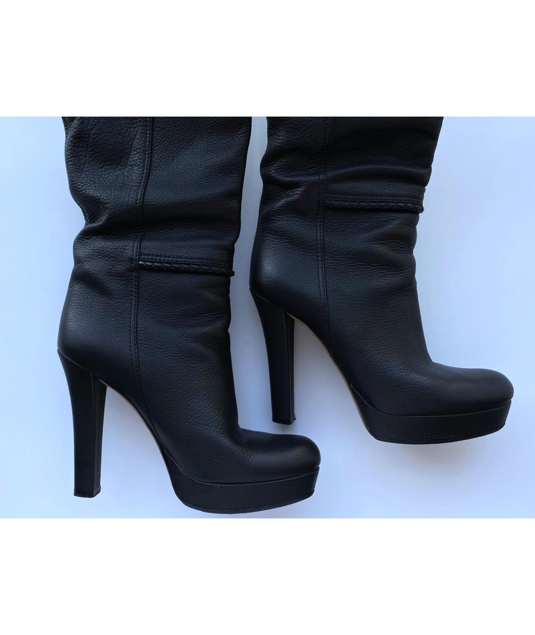 GUCCI Черные кожаные сапоги, фото 7