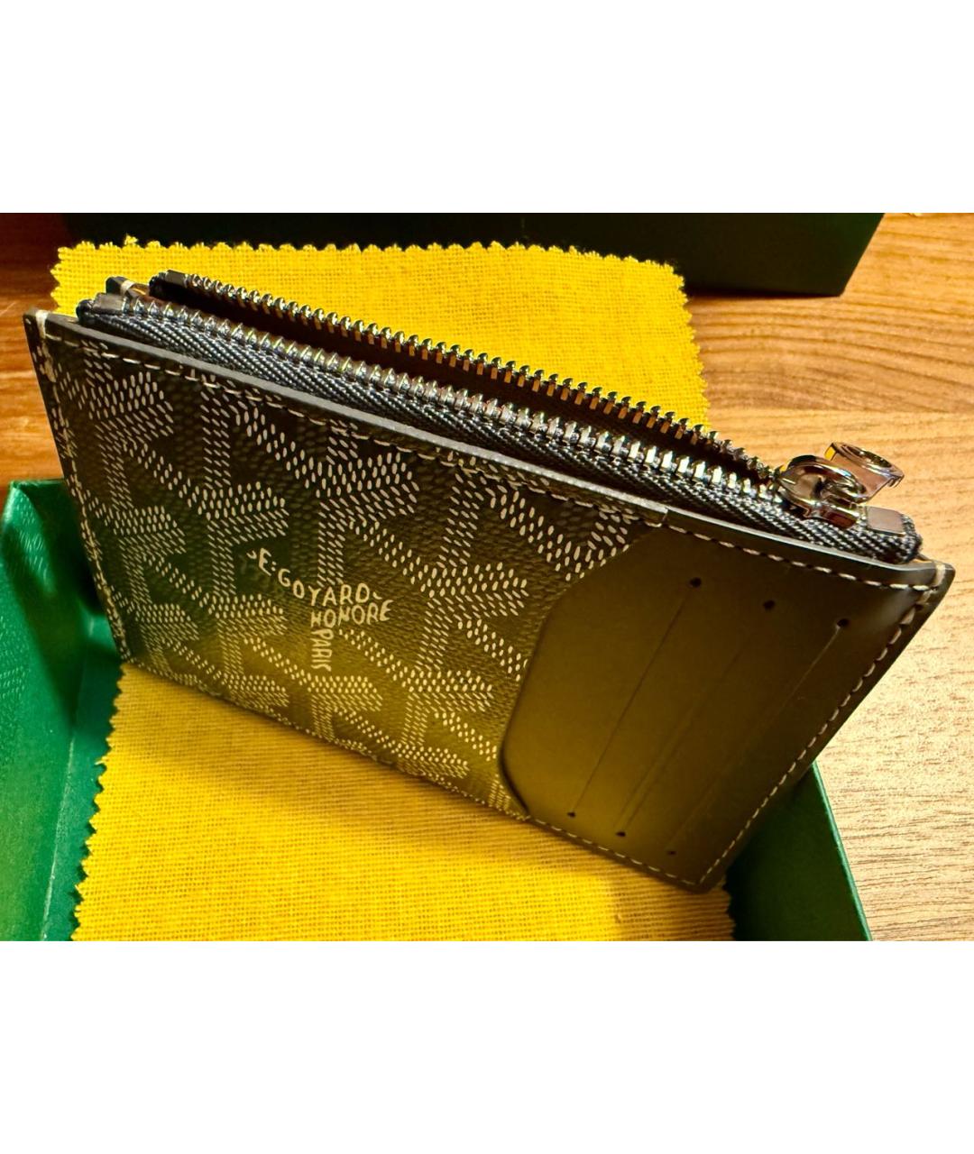 GOYARD Серый кожаный кардхолдер, фото 3