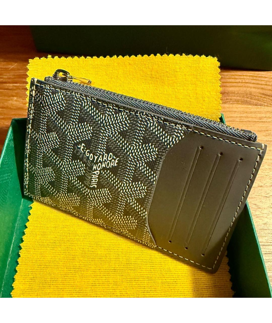 GOYARD Серый кожаный кардхолдер, фото 9