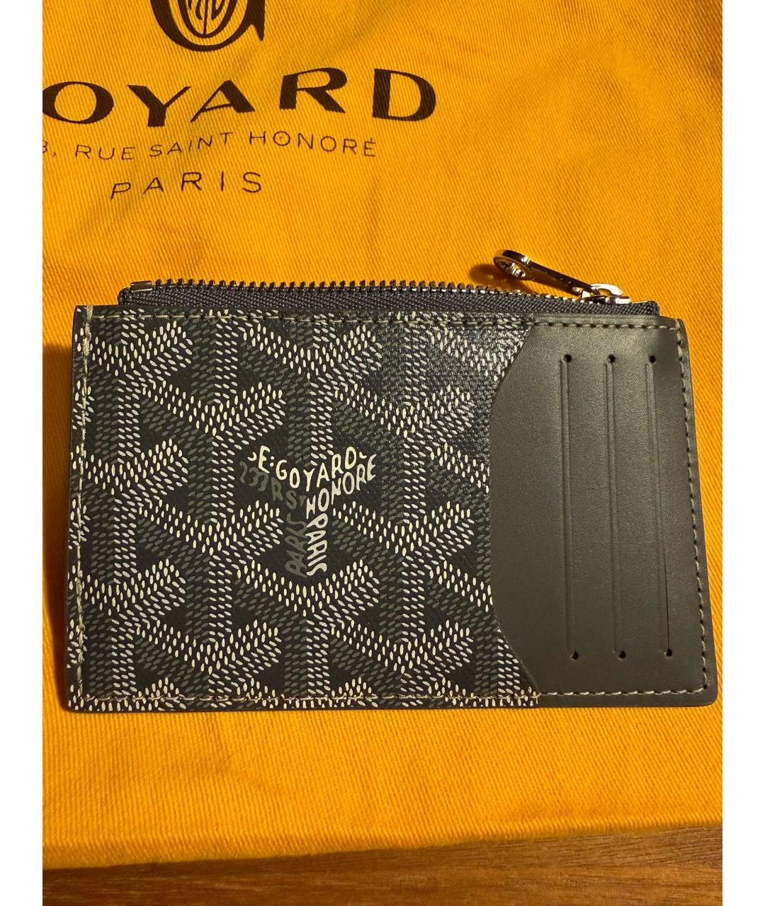 GOYARD Серый кожаный кардхолдер, фото 4