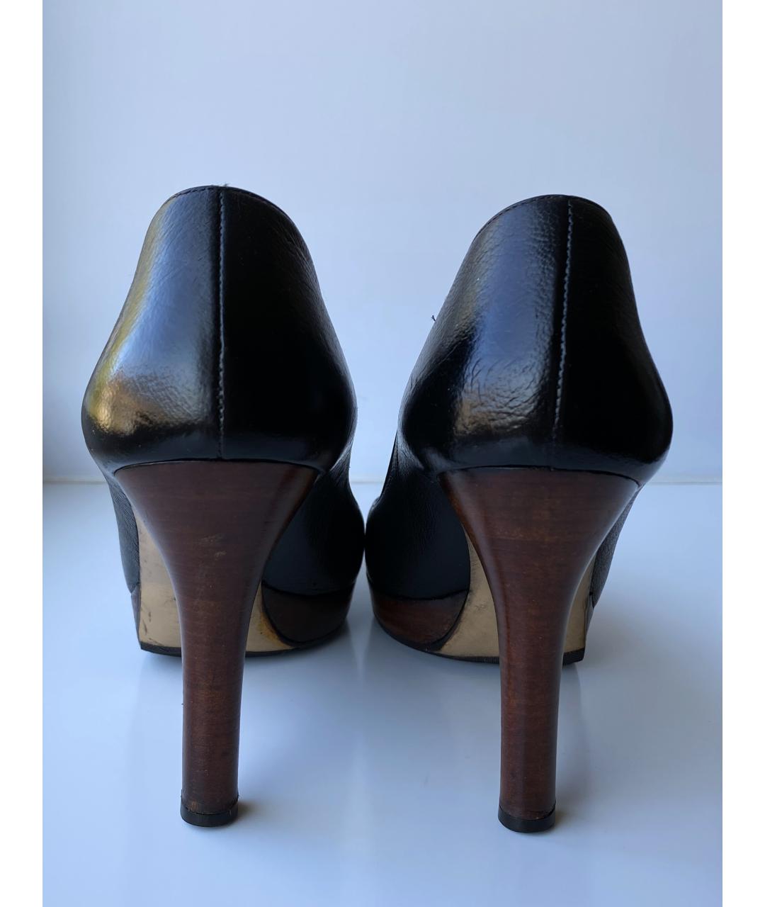 GUCCI Черные кожаные туфли, фото 5