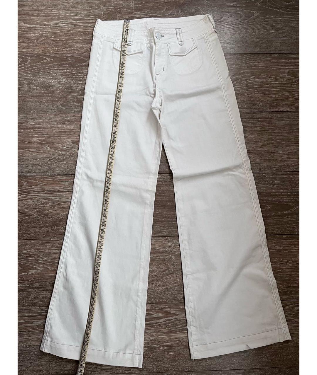 JUICY COUTURE Белые хлопко-эластановые джинсы клеш, фото 7