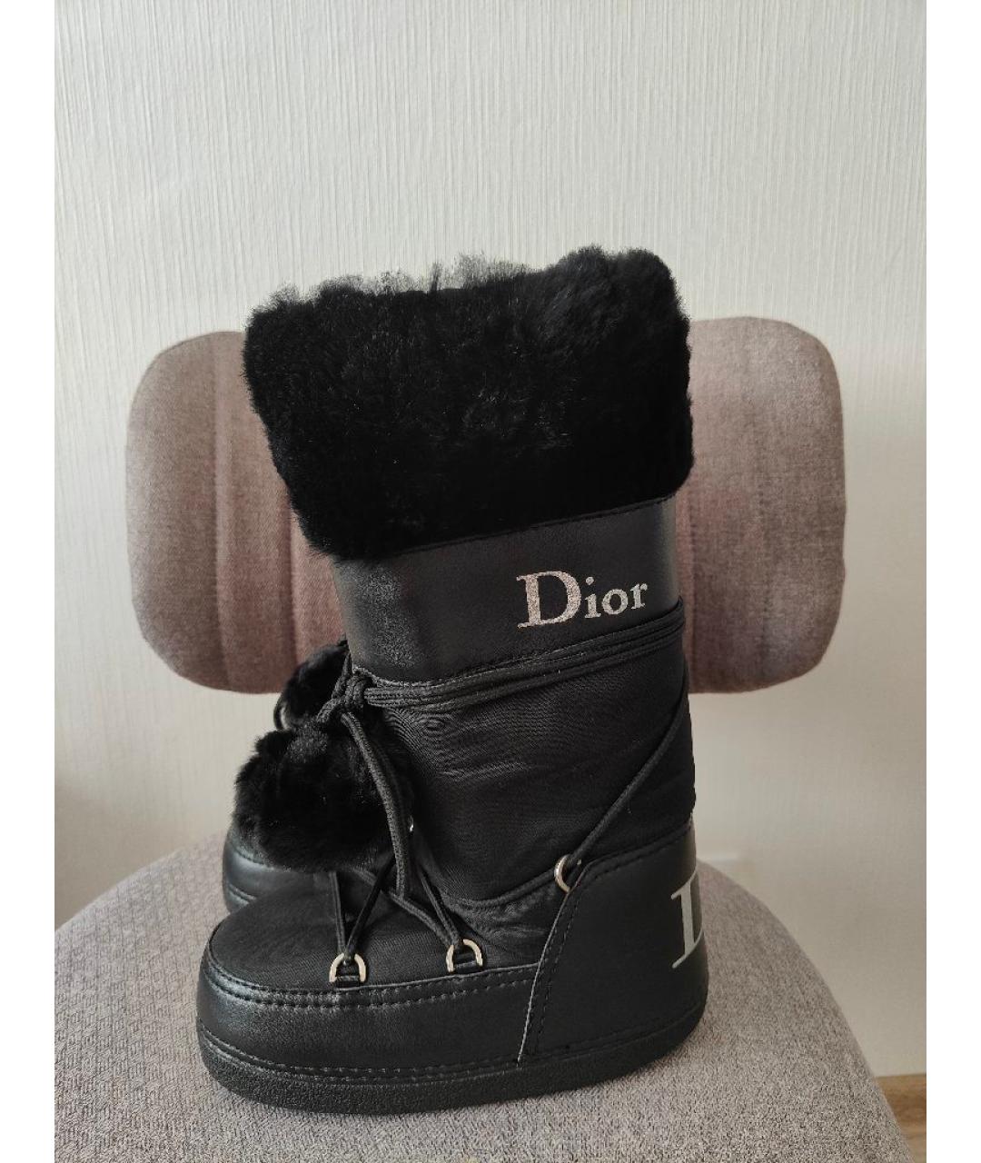 CHRISTIAN DIOR Черные сапоги, фото 4