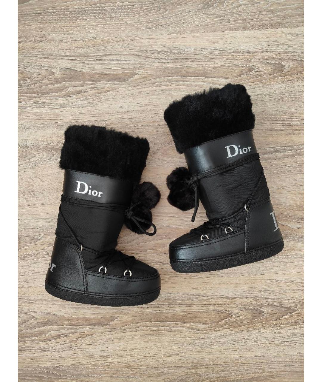 CHRISTIAN DIOR Черные сапоги, фото 10