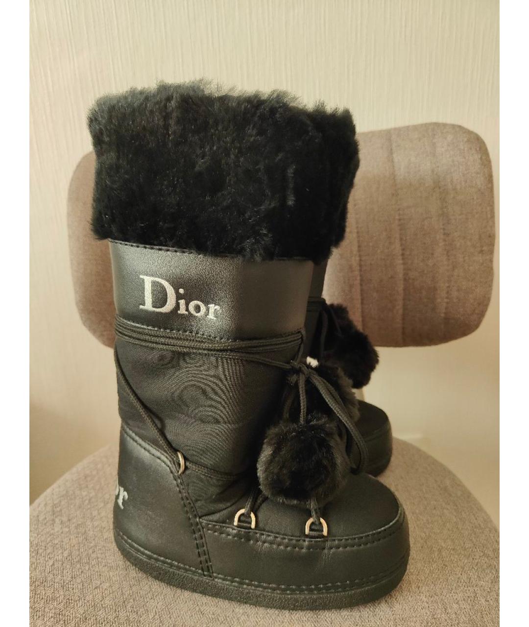 CHRISTIAN DIOR Черные сапоги, фото 6