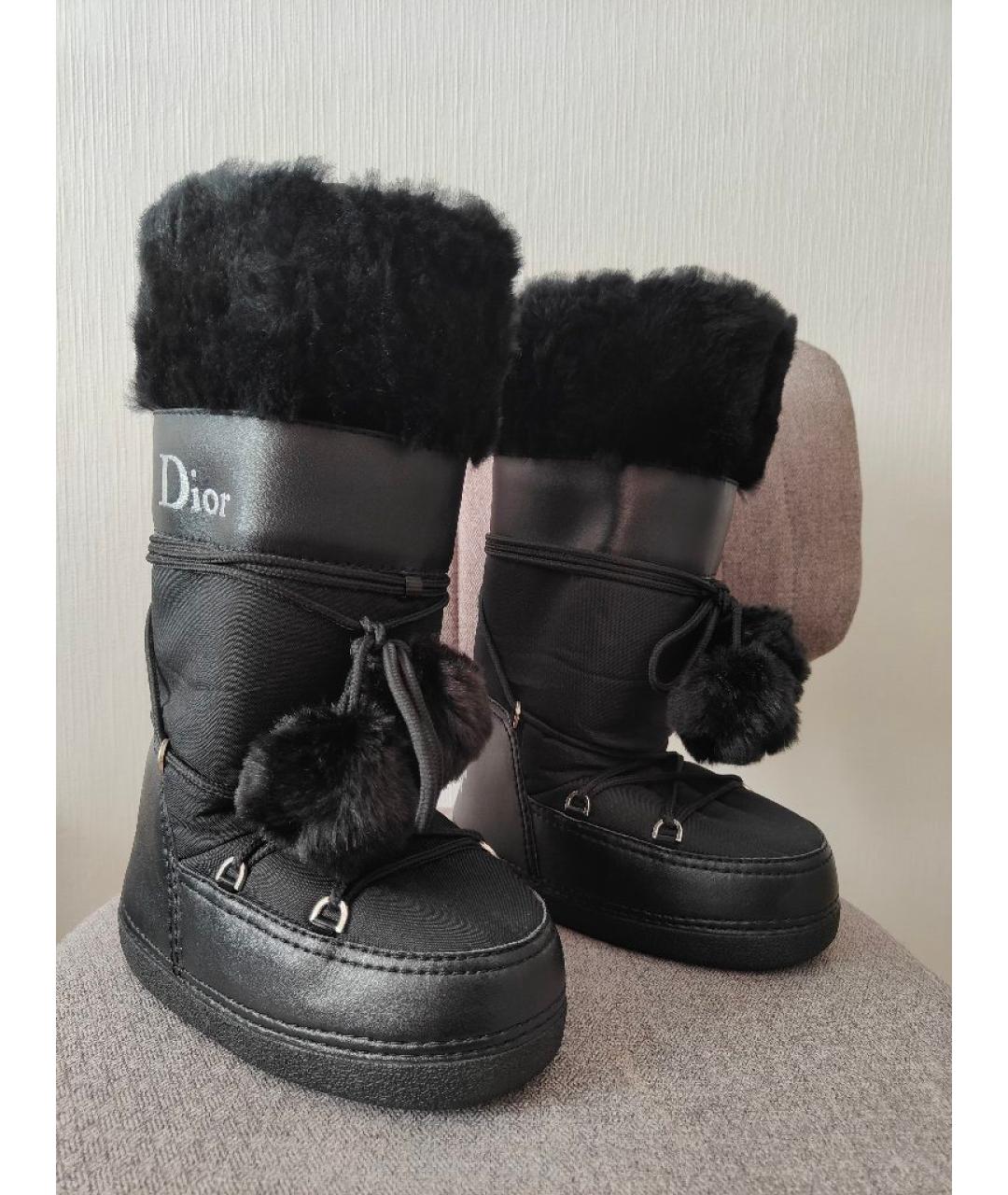 CHRISTIAN DIOR Черные сапоги, фото 7