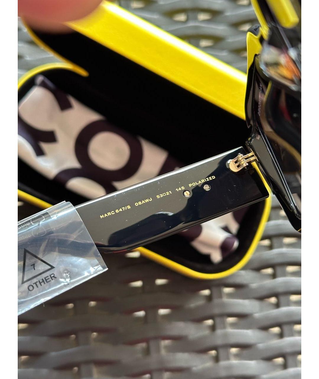 MARC JACOBS Черные пластиковые солнцезащитные очки, фото 4