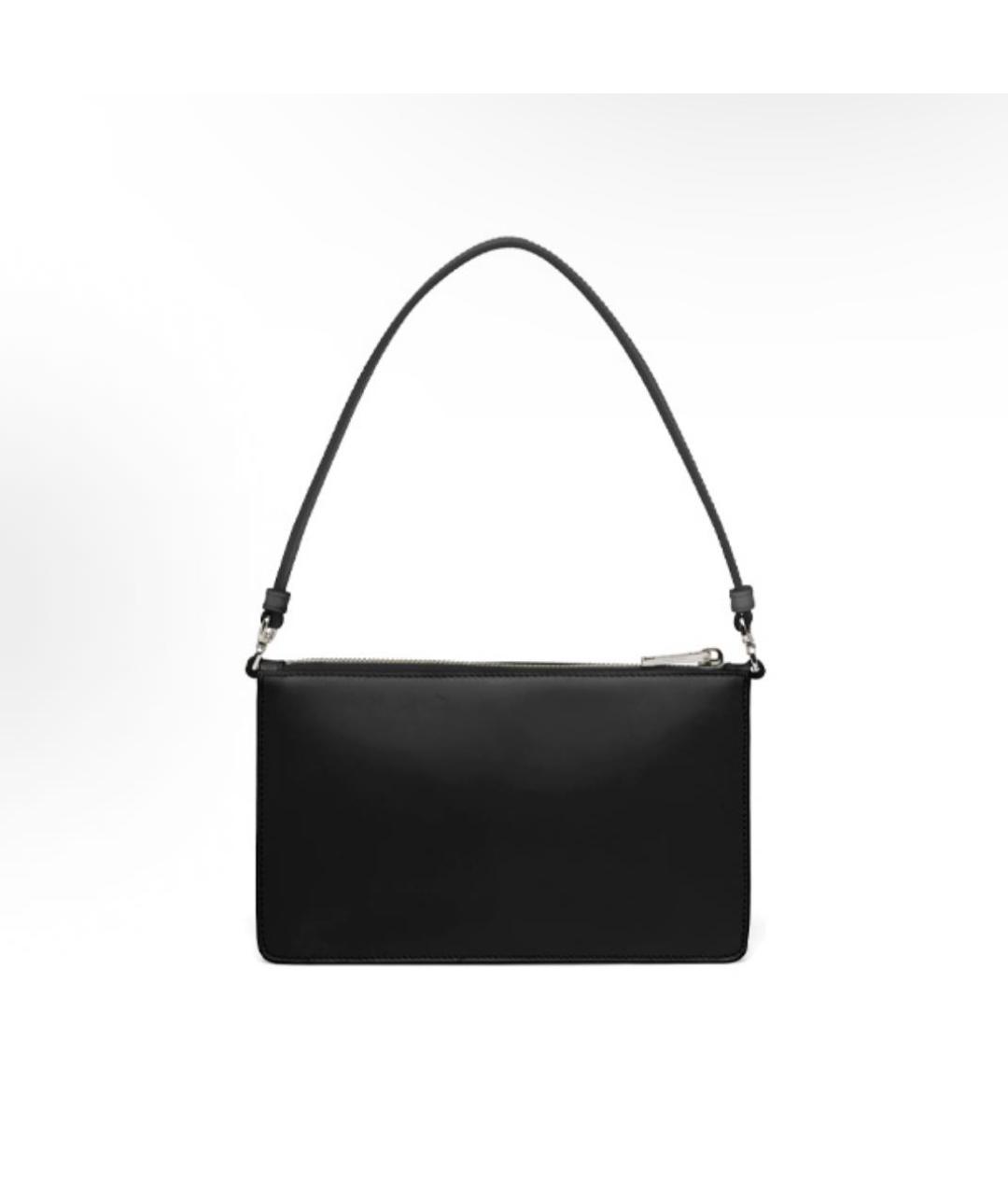 PRADA Черная кожаная сумка с короткими ручками, фото 5