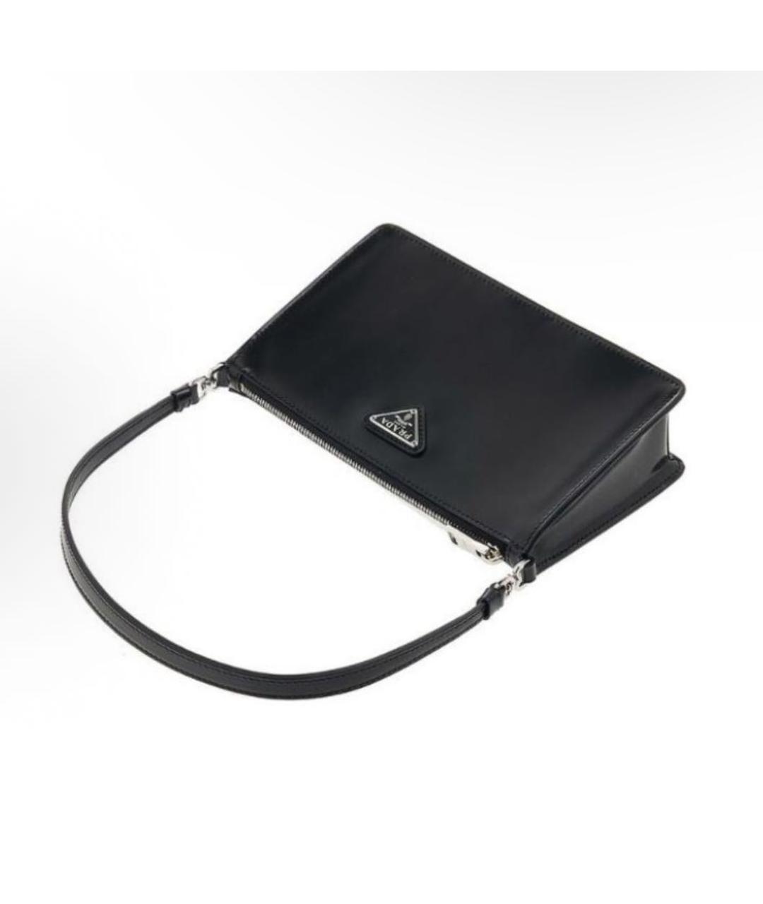 PRADA Черная кожаная сумка с короткими ручками, фото 4