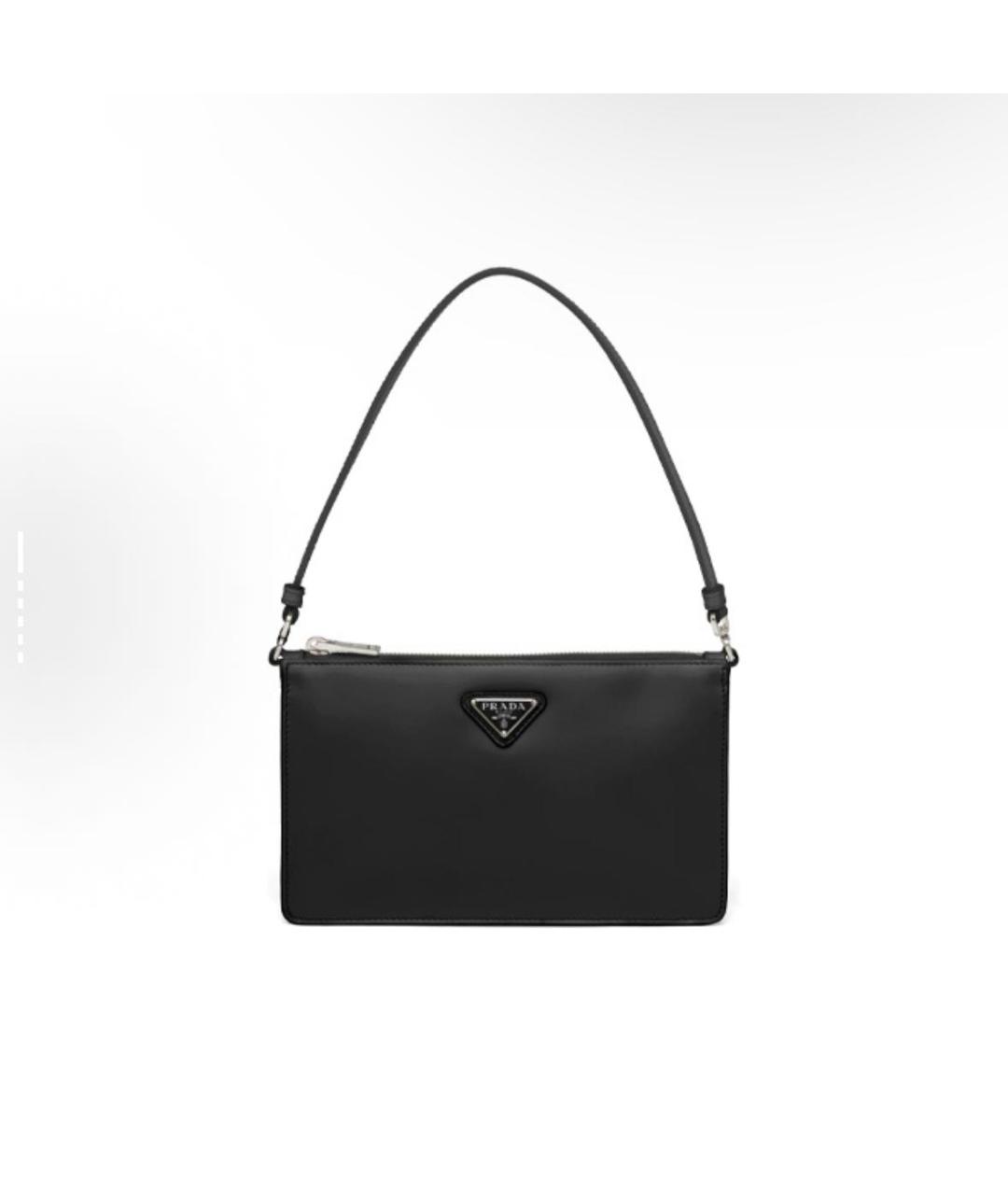 PRADA Черная кожаная сумка с короткими ручками, фото 8