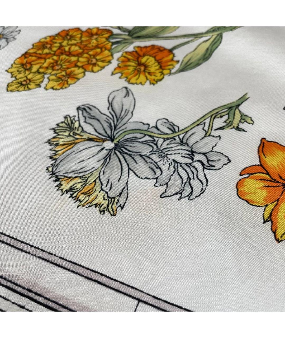 HERMES Синий шелковый платок, фото 6