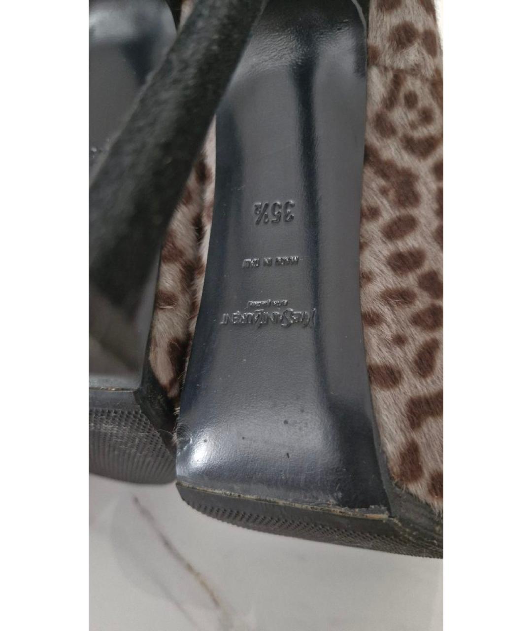 SAINT LAURENT Коричневые туфли, фото 8