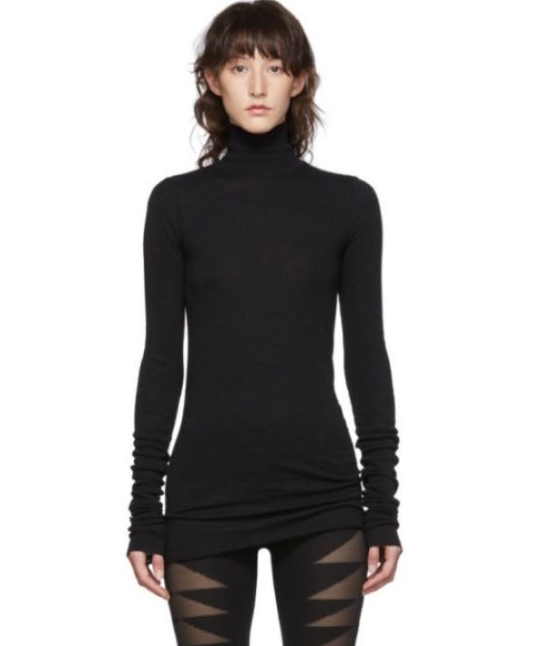RICK OWENS Черная хлопковая водолазка, фото 8