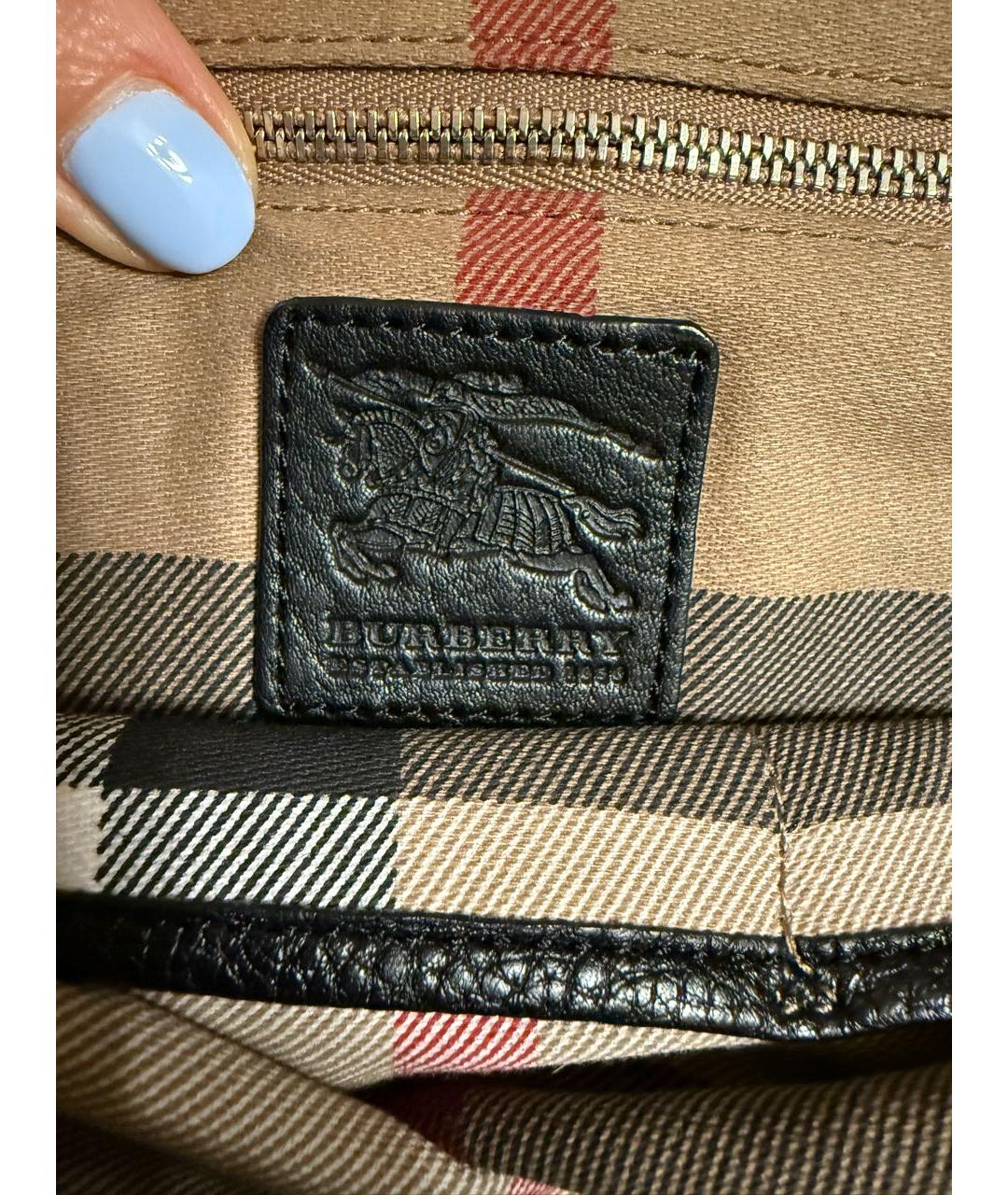 BURBERRY Серая тканевая сумка тоут, фото 5