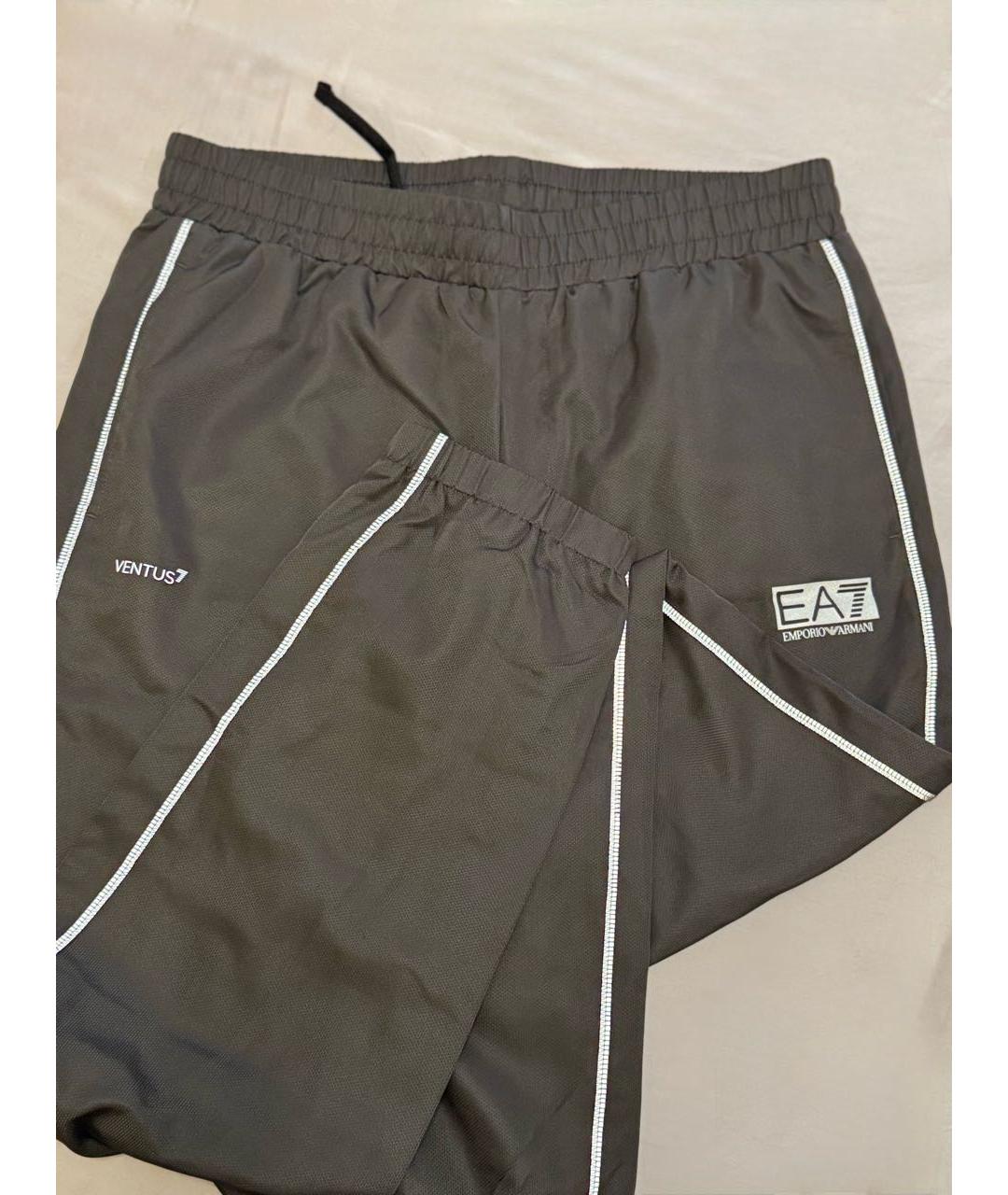 EMPORIO ARMANI Хаки полиэстеровый спортивный костюм, фото 7
