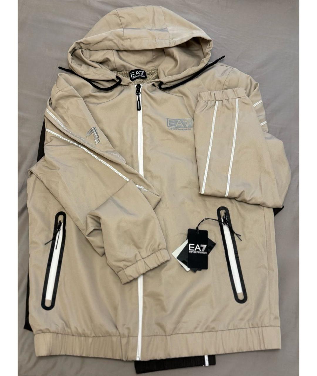 EMPORIO ARMANI Хаки полиэстеровый спортивный костюм, фото 6